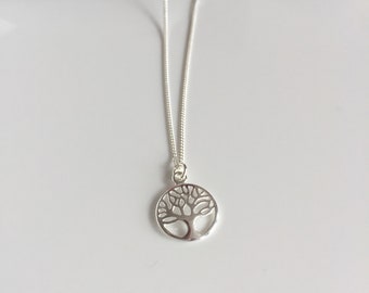 Sterling silver tree of life necklace. Tree if life pendant. Tree of life jewellery