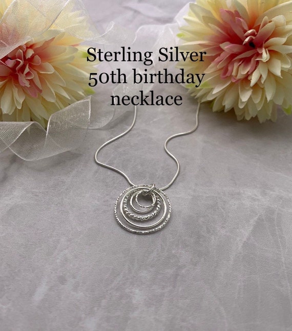 50th Birthday Necklace 50th Birthday Necklace