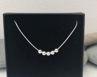 Silver 50th birthday necklace. 50th birthday gift for women. Milestone jewelry.