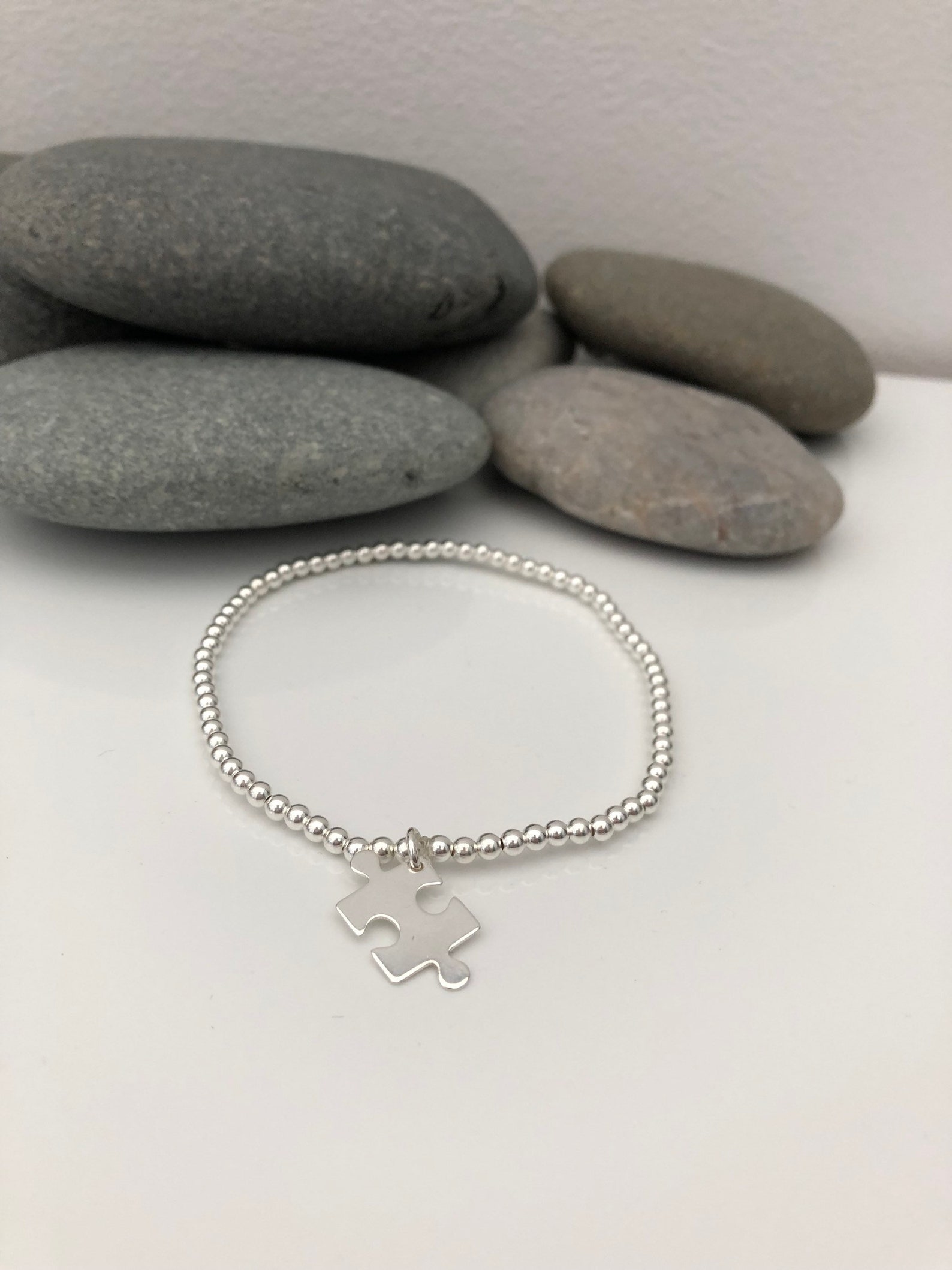 Puzzle Bracelet. Sterling Silver Jigsaw Puzzle Bracelet. Etsy