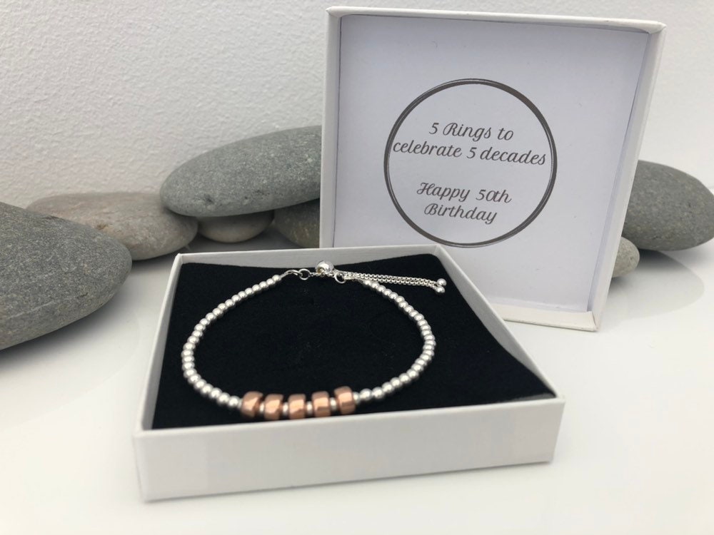 50th 2024 birthday bracelet