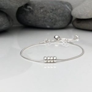 Bracelet 40e anniversaire en argent Cadeau 40e anniversaire. Cadeau 40e anniversaire pour femme. Bracelet 40e en argent sterling