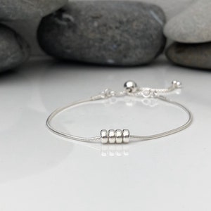 Bracelet 40e anniversaire en argent Cadeau 40e anniversaire. Cadeau 40e anniversaire pour femme. Bracelet 40e en argent sterling image 1