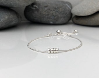 Silver 40th birthday bracelet 40 birthday gift. 40th birthday gift for women. Sterling silver 40th bracelet