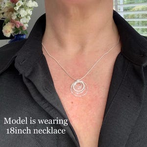 Sterling Silver and rose gold 40th birthday necklace. 40th birthday gift. Mixed metal birthday necklace. 40th gift for her. 40th necklace. image 2