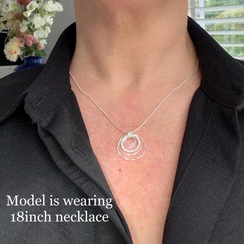 Sterling Silver and rose gold 40th birthday necklace. 40th birthday gift. Mixed metal birthday necklace. 40th gift for her. 40th necklace. image 2