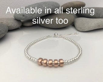 Silver 50th birthday bracelet 50 birthday gift. 50th birthday gift for women. Sterling silver 50th bracelet