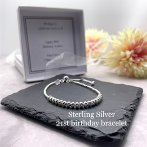 21st birthday bracelet. 21st birthday gift. Special birthday present. 21 gifts for girls. 21st Bracelet. 21st gift