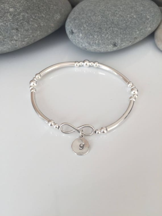 Personalised Silver Large Link Bracelet with Engraved Charm 15 mm |  HappyBulle