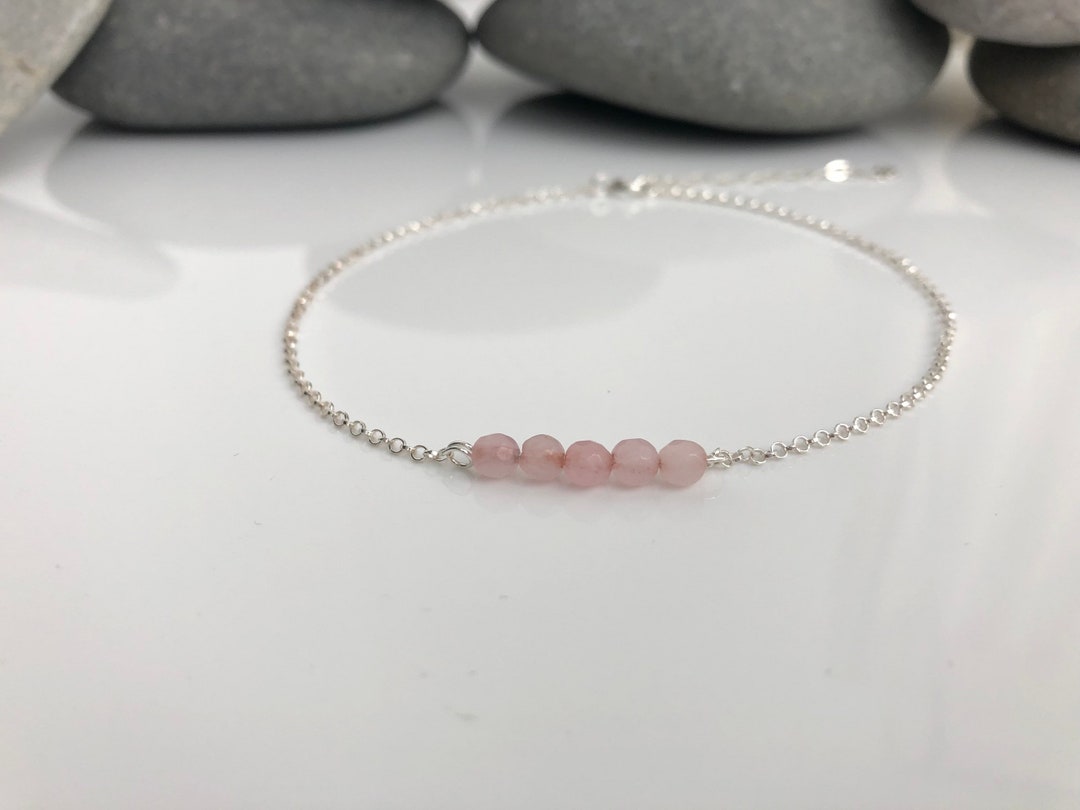 Rose quartz ankle bracelet Clearance