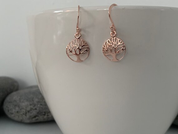 Rose Gold Tree of Life Earrings. Silver Tree of Life Earrings. Tree of Life Earrings.rose Gold Earrings. Dangle Earrings Etsy