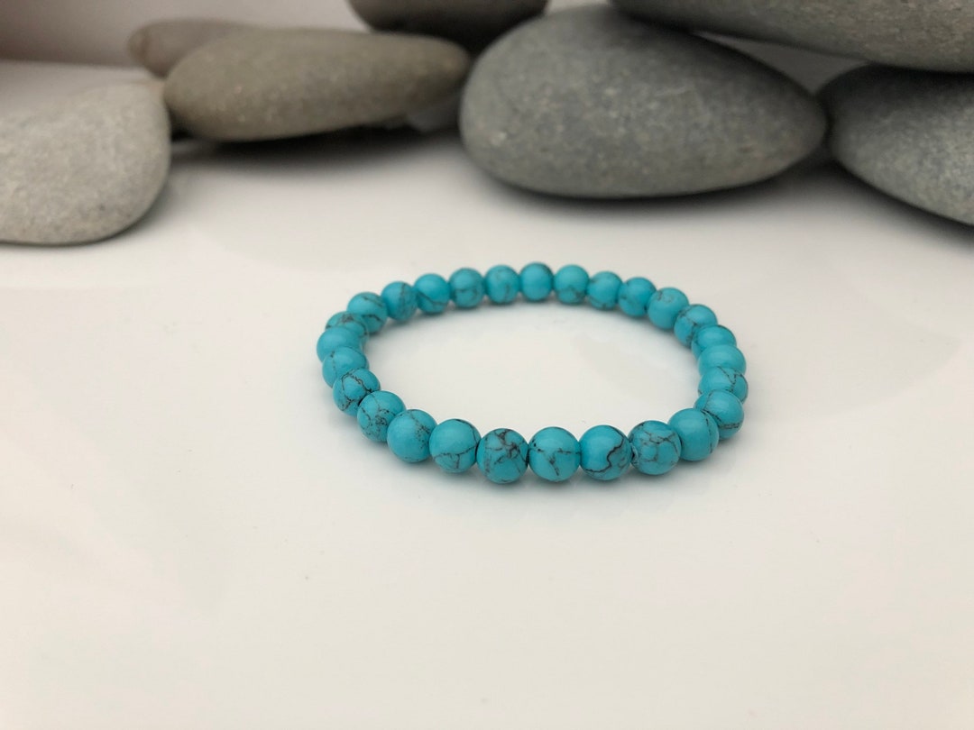 Bracelet éléphant En Pierres Naturelles Pour Femme - 8 Mm, Extensible - Pierre De Méditation Et De Chance
