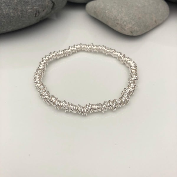 Silver sweetie bracelet. Silver link style bracelet. Sweetie bracelet. Silver beaded bracelet. Link style bracelet. Gift for her.
