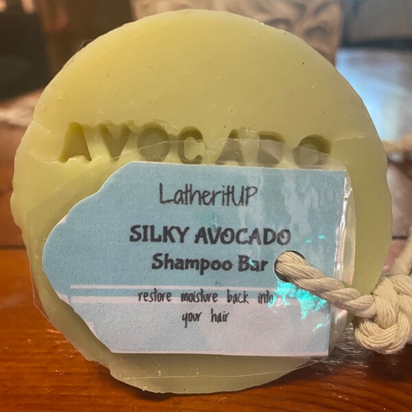 2 x Handmade/Natural/ Silky Avocado Shampoo Bar