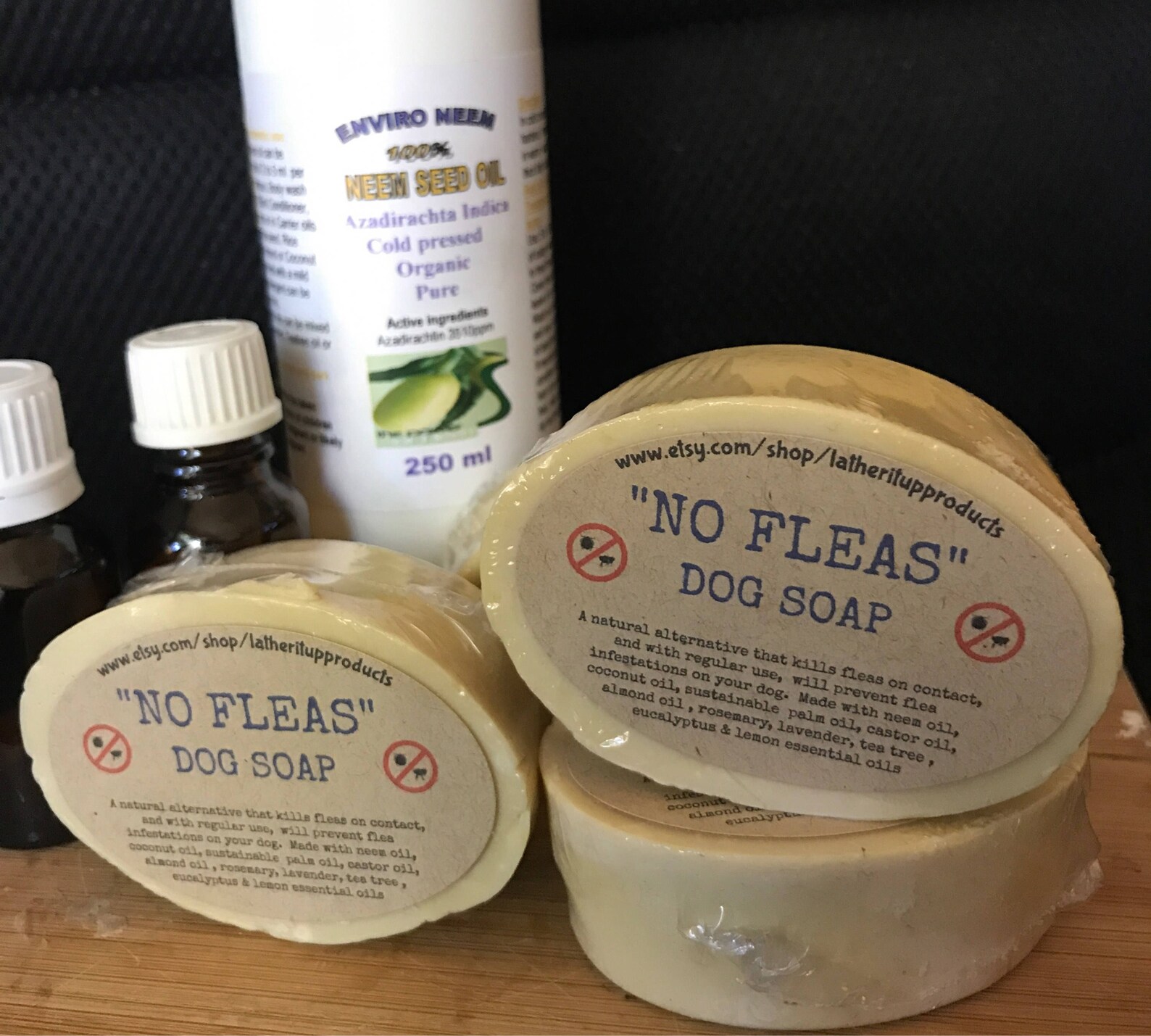 2 x No Fleas Dog Soap Handmade Natural Organic Vegan Etsy