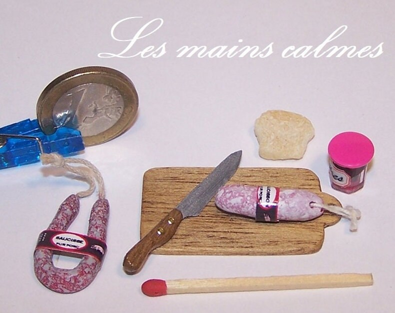 Sac à saucisson en lin naturel. Conservation du saucisson, décoration  cuisine. Cadeau homme, apéro. -  France