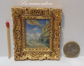 Tableau peinture miniature "(Claude Monet)" Fait main (les miennes !)