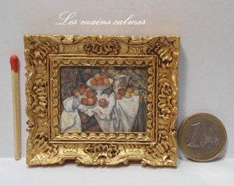 Tableau peinture miniature (Paul Cézanne)« Fait main (les miennes !)