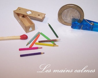 Boîte à crayons de couleur MINIATURE « Fait main (les miennes !) »