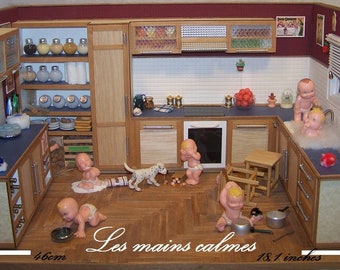 Diorama "Les Bébés font des bêtises dans la cuisine" « Fait main (les miennes !) »