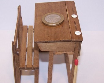 Double school desk Miniature 10eme and 12eme