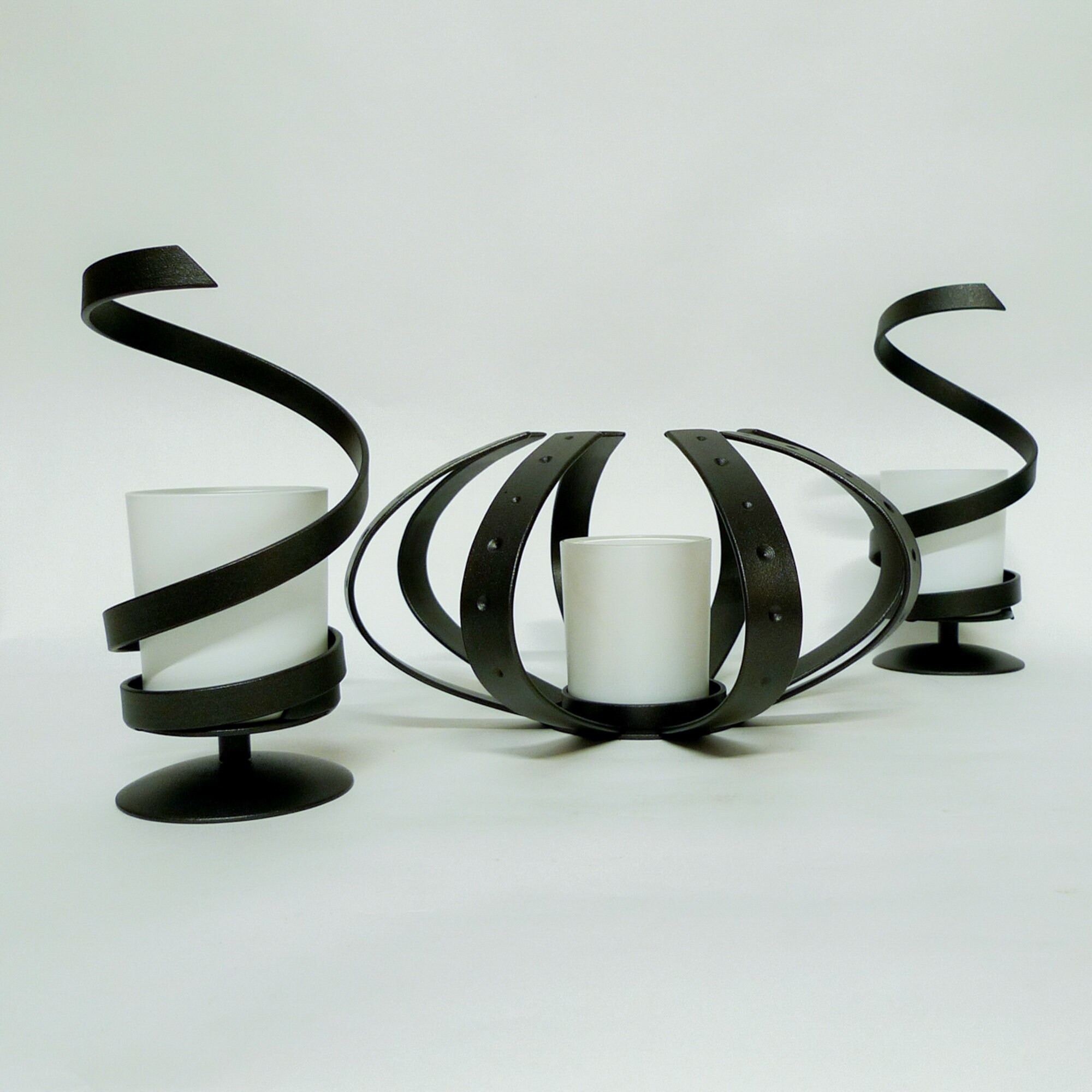 SEA URCHIN 2 Metal Candle Holder with drilled detail Etsy