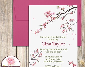 blossom invitation etsy