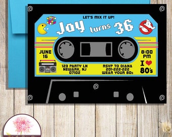 Cassette Tape Invite Etsy