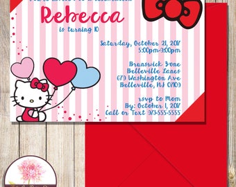 Hello Kitty Birthday Invitation