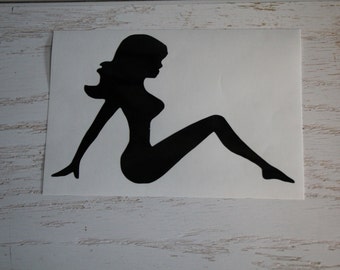 mudflap girl decal etsy