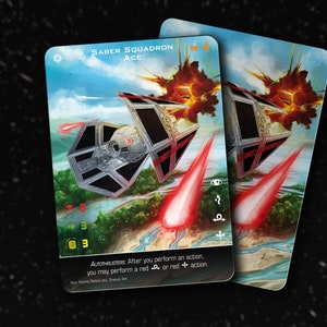 Saber Squadron Ace (TIE Interceptor) - X-Wing Second Edition - Custom Alt Card