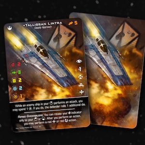 Tallissan Lintra (RZ-2 A-Wing) - X-Wing Second Edition - Custom Alt Card