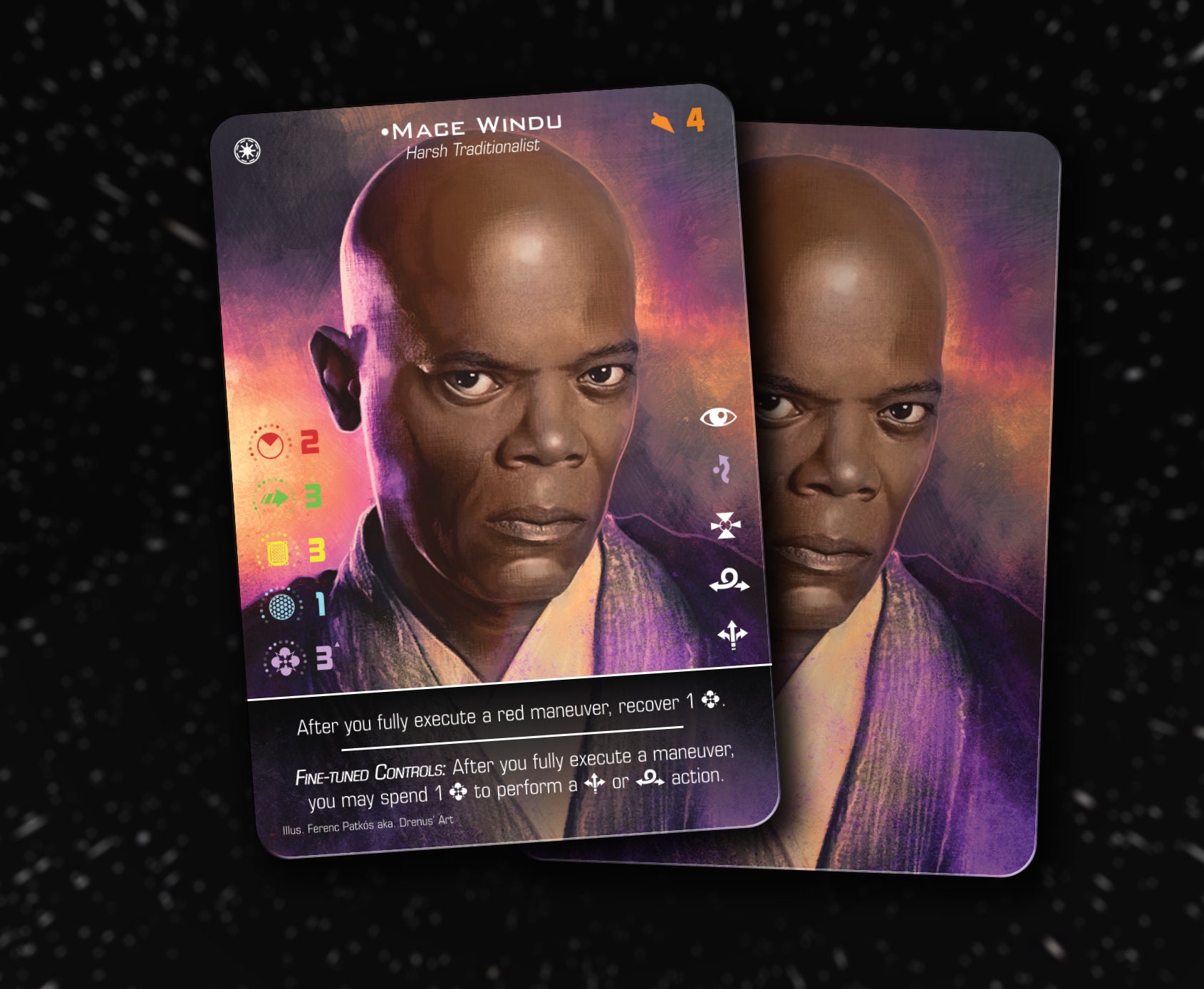 Mace Windu delta7 Aethersprite Xwing Second Edition Etsy
