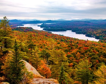 Autumn Landscape Print, Adirondack Mountains,Landscape Photo, Autumn Photography, Old Forge, Adirondack Fine Art, Nature Photography