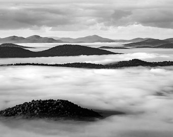 Adirondack Mountain, Black and White, B&W,  Landscape, Mountain Photo, Fine Art Print, Landscape Photo, Country Living, Home Decor