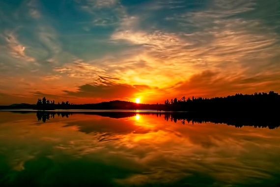 Nature Print Sunrise Picture Adirondack Sunrise Photograph Sunrise Print Picture of Sunrise Fine Art Photography Landscape Photo