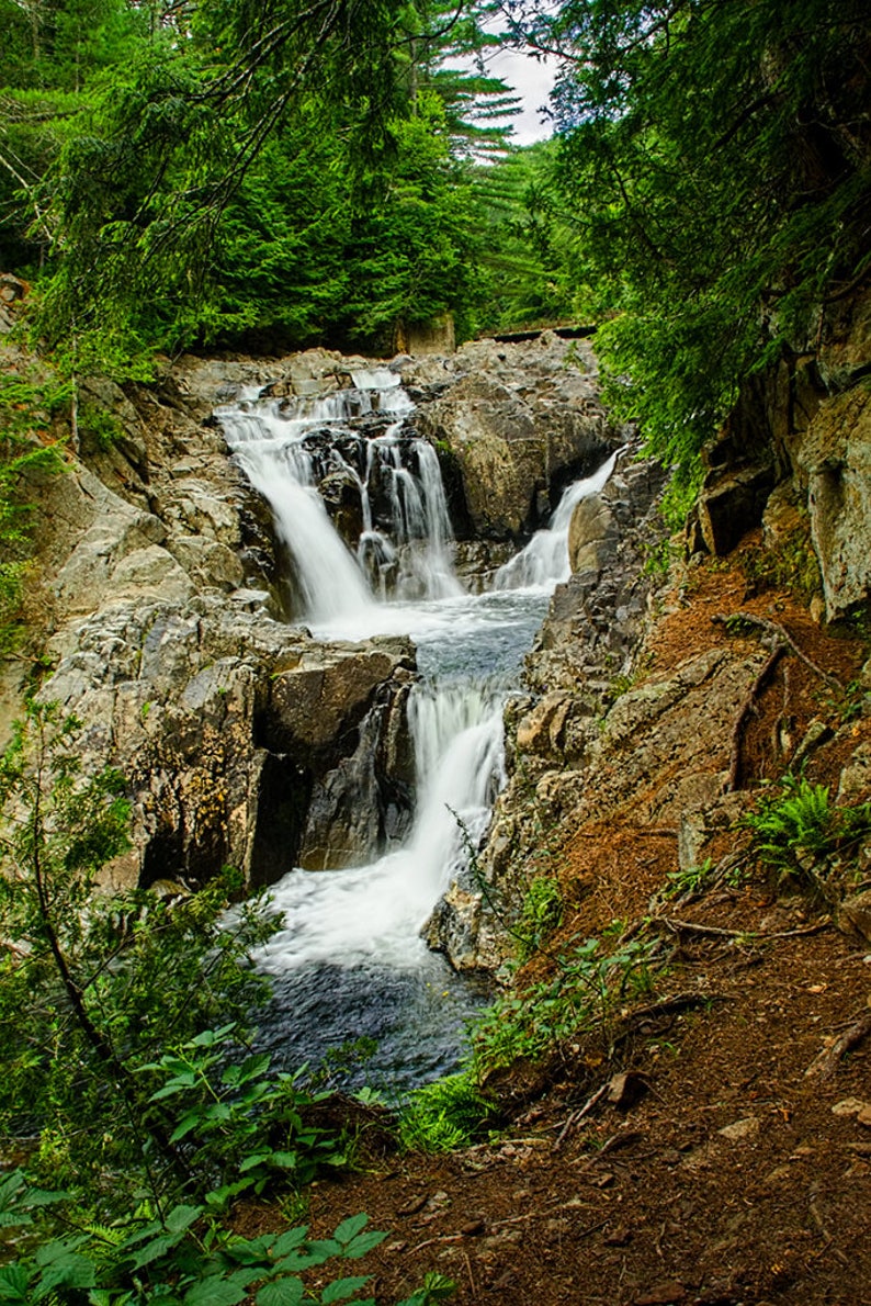 Adirondack Waterfall, Split Rock Falls, Boquet River, Landscape Print