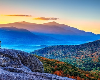 Owl's Head Mountain, Keene Valley, Adirondack Mountains, Autumn Photograph, Lake Placid, Landscape Print, Autumn Print, Adirondack Print