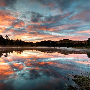Adirondack Dawn, Boreas River, Adirondack Mountains, River Sunrise, Sunup, Adirondack Sunrise Photography, Nature Print, Adirondack Decor
