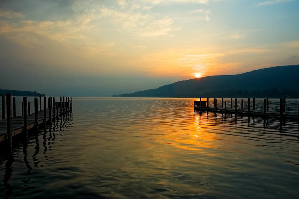 Lake Adirondack Mountains, Lake Picture, Lake