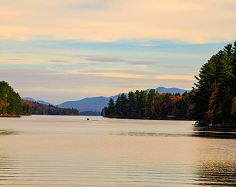 Long Lake, Landscape Photograph, Landscape Print, Adirondack Boating, Nature Art, Nature Print, Adirondack Mountains, Adirondack Art