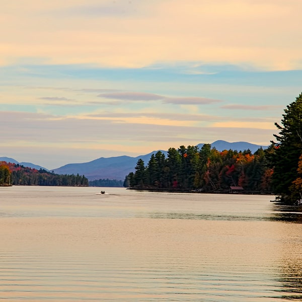 Long Lake, Landscape Photograph, Landscape Print, Adirondack Boating, Nature Art, Nature Print, Adirondack Mountains, Adirondack Art