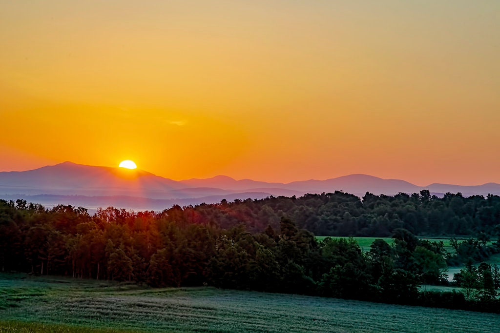 Vermont, Vermont Sunrise, Green Mountains, Country Landscape, Sunrise