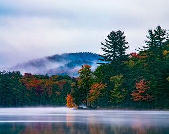 Adirondack Autumn Print, Fine Art Photography, Mountain Photograph, Art Print, Adirondack Autumn Photography, Nature Photography