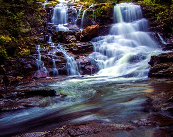 Adirondack Waterfall, Waterfall Photo, Picture of Waterfall on an Adirondack Stream, Wall Art, Adirondack Waterfall Print, Waterfall Art