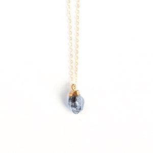 April Birthstone Necklace, Herkimer Diamond Necklace, 14k Gold Filled Necklace, Clear Stone Necklace, Zen Jewelry, Mindfulness Gift for Yogi