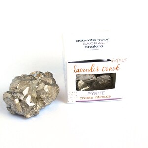 Sacral Chakra Stone, Raw Pyrite Crystal, Small Pyrite Stone, Fools Gold Nugget, Boxed Gifts for Her, Metaphysical Gift, Valentines Gifts