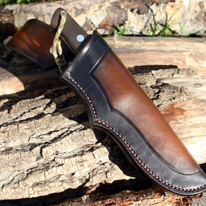 High Quality Leather Knife Sheath / Custom Handcrafted By PegCity Leather / Universal Bushcraft Knife Sheath Made To Fit ANY Knife!