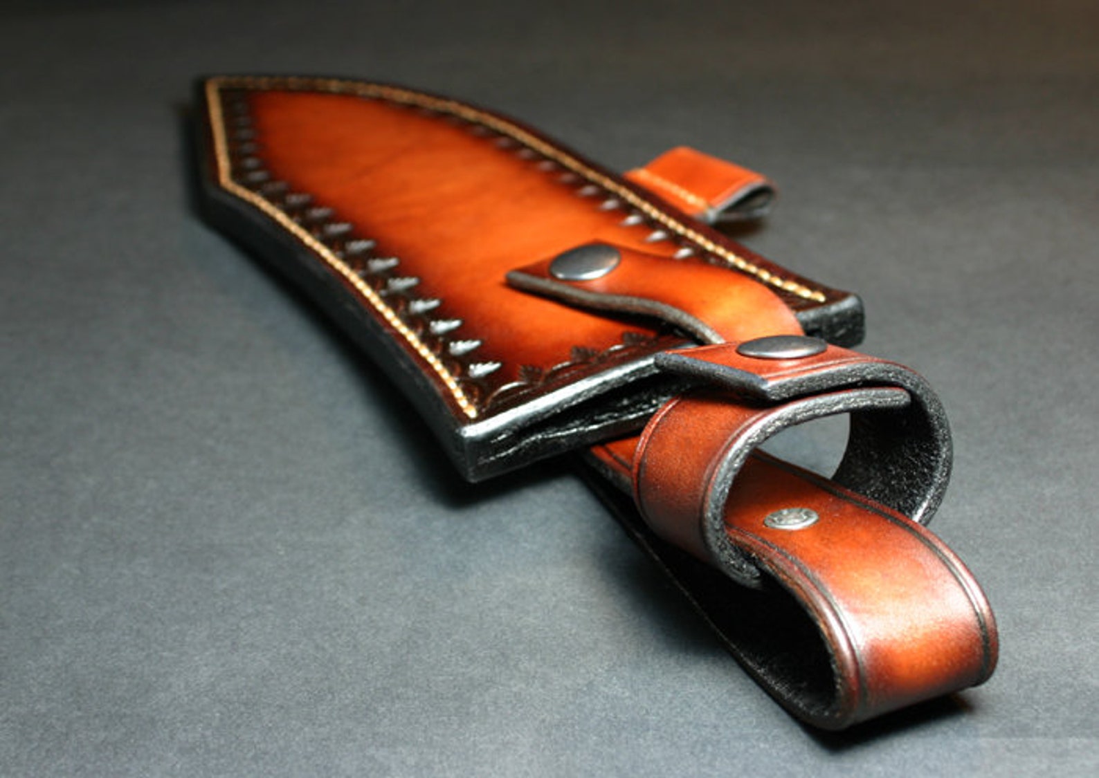 Custom Tooled Leather Knife Sheath for Condor Hudson Bay Knife ...