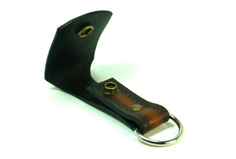 Knife Sheath Dangler Tan Leather / Leather Keychain Made to Etsy